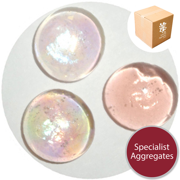 Glass Nuggets - Lustered Apricot Pink